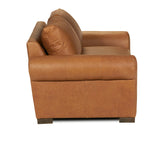 Classic Home Rivera Small Sofa With Roll Arm, Oste River Leather, Beige Model 6RIV501RLOSBEI